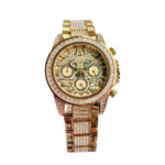 Rolex Inspired Gold Diamond Watch – Premium First Copy