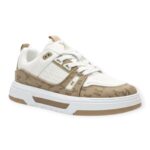 Luxury Monogram Beige–White Premium Sneakers for Men