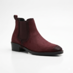 ZARA Handmade Suede Chelsea High Heel Boots